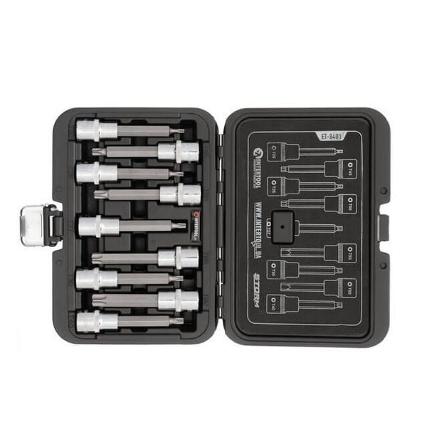 Набор бит TORX 1/2" T20-T60, 100 мм, S2, STORM INTERTOOL ET-8401 ET-8401 фото