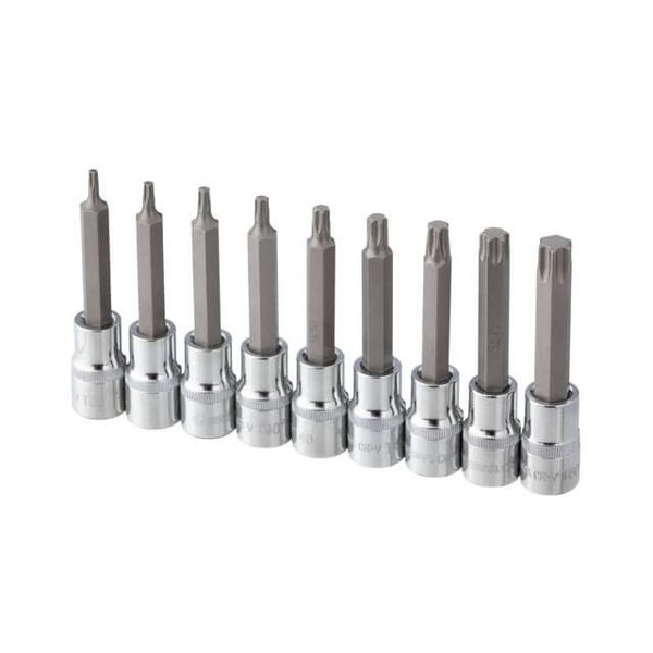 Набор бит TORX 1/2" T20-T60, 100 мм, S2, STORM INTERTOOL ET-8401 ET-8401 фото