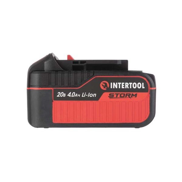 Аккумулятор 20 В, Li-ion, 4.0 Ач, индикатор уровня заряда INTERTOOL WT-0341 WT-0341 фото