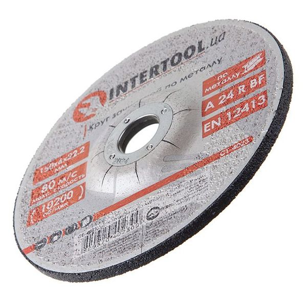 Диск зачистной по металлу 150x6x22,2 мм INTERTOOL CT-4023 CT-4023 фото