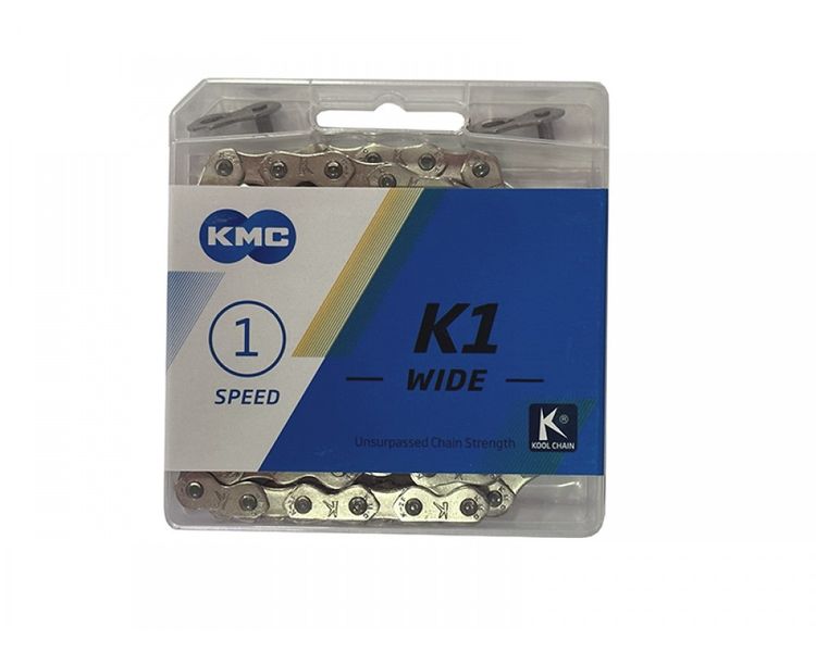 Цепь KMC К1 WIDE 1/2"х1/8" BMX Silver 0416 фото